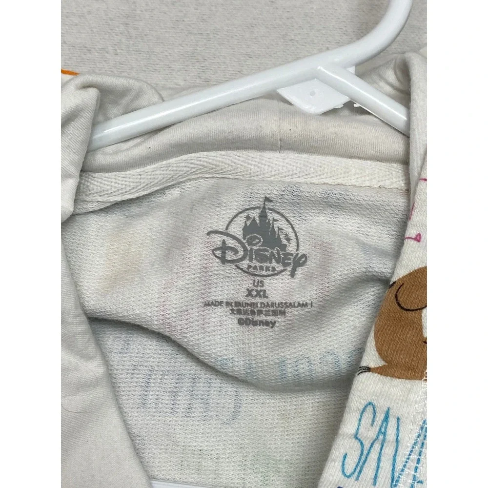 Disney Parks Paris Foodie Graphic Hoodie Zip Up XXL Eiffel Tower Graphic - Picture 3 of 11